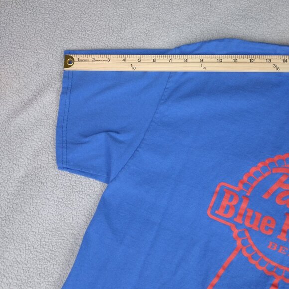 Pabst Blue Ribbon Beer T-Shirt XL Blue Ribbon Est. 1844 Vintage-Style Tee Mens - Picture 6 of 10